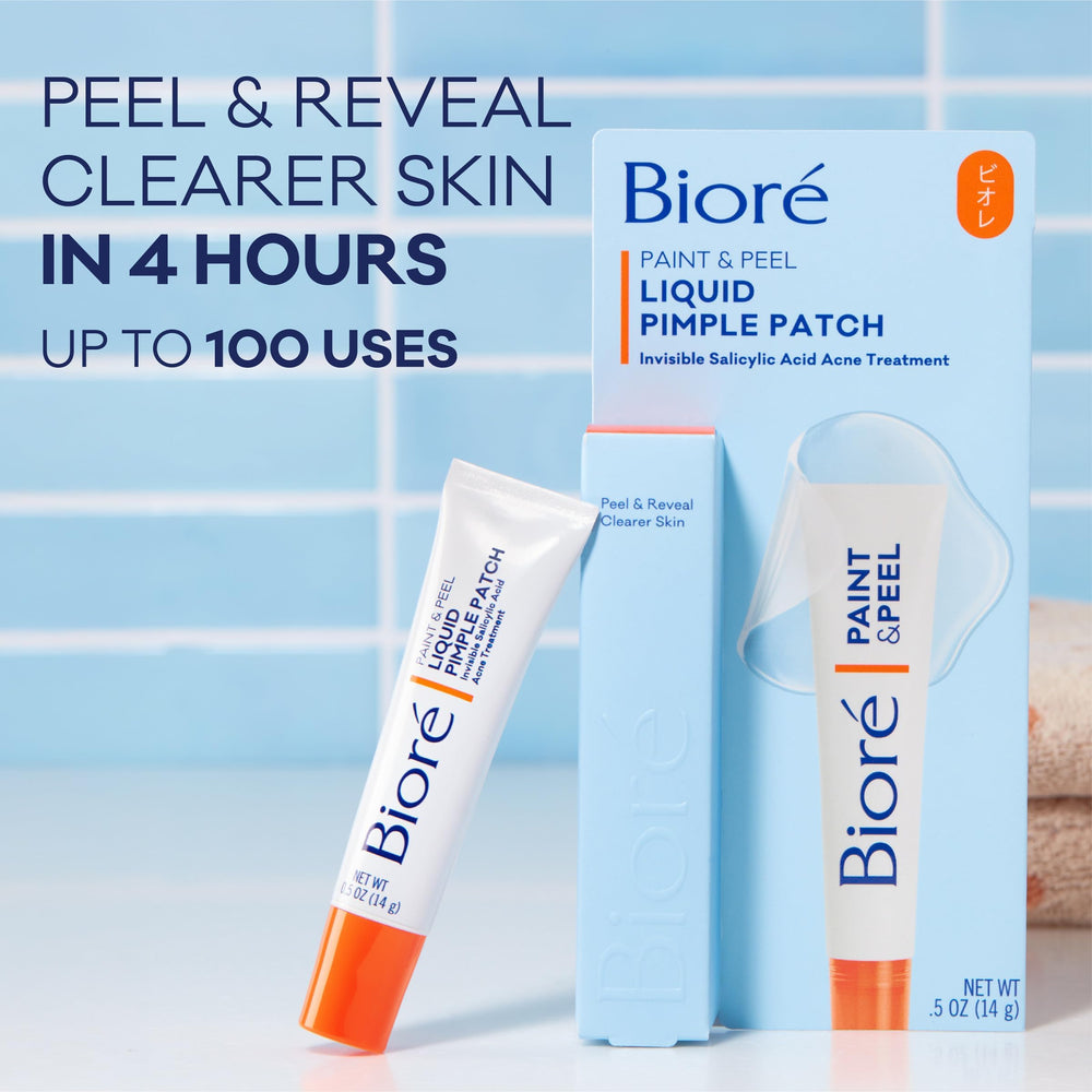 Bioré peeling off patch after hours to reveal clearer skin
