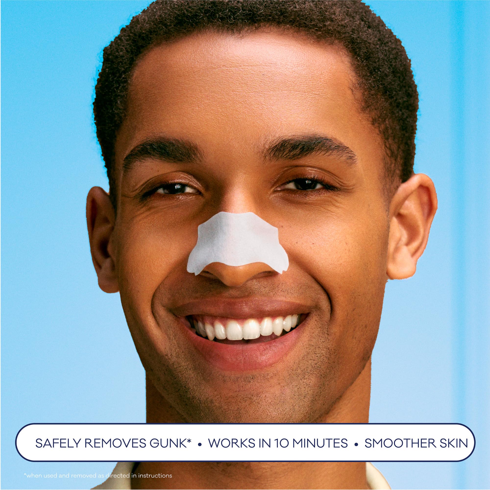 Biore pull-off action capturing painless removal and visible results