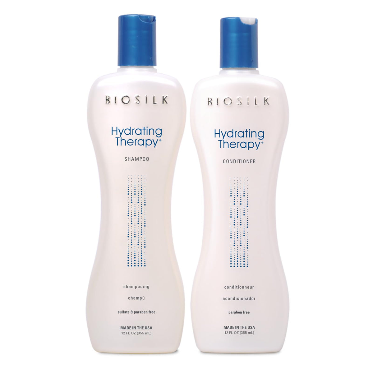 BioSilk front packaging showing the hydrating therapy duo and product benefits