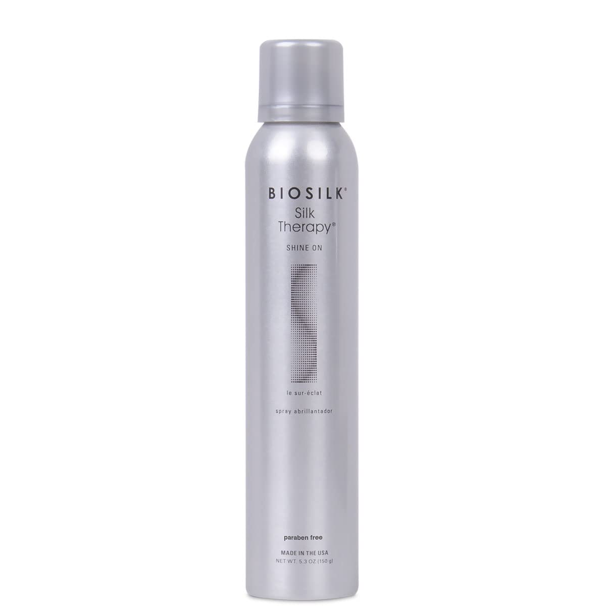BioSilk in-use on styled hair demonstrating smooth glossy finish and frizz control