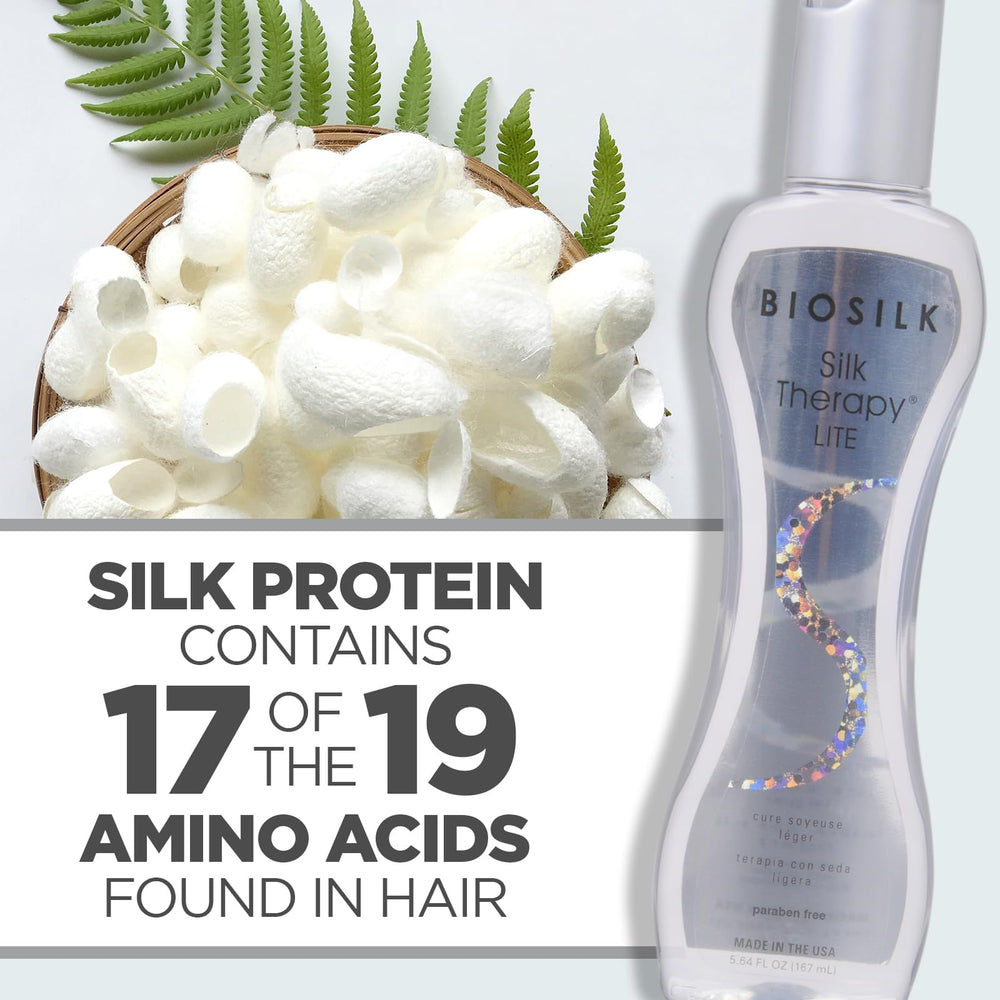 BioSilk packaging label detail revealing ingredients and professional treatment benefit