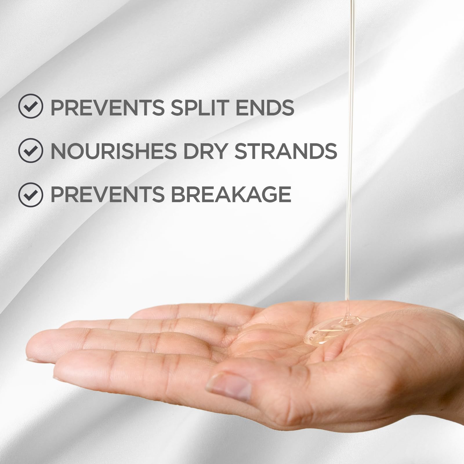 BioSilk texture drop showcasing thin serum texture for non-greasy finish benefit