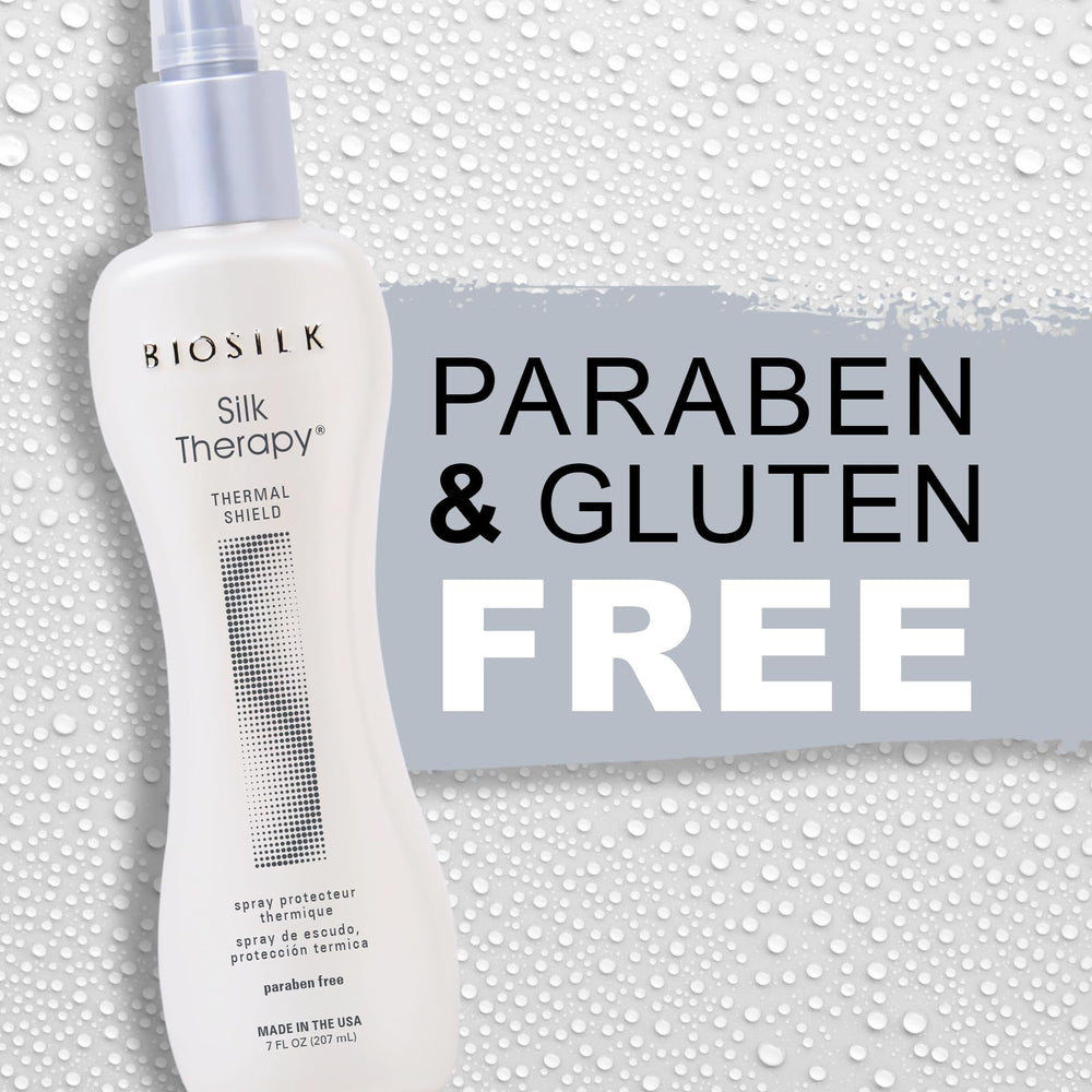 BioSilk mist applied to damp hair helping styling preparedness benefit