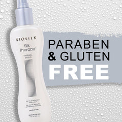 BioSilk mist applied to damp hair helping styling preparedness benefit