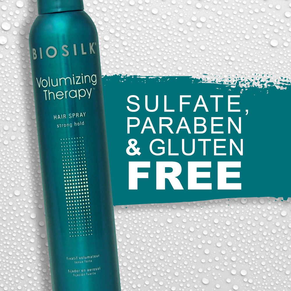 BioSilk in lifestyle scene with blown out hair, conveys salon‑quality volume