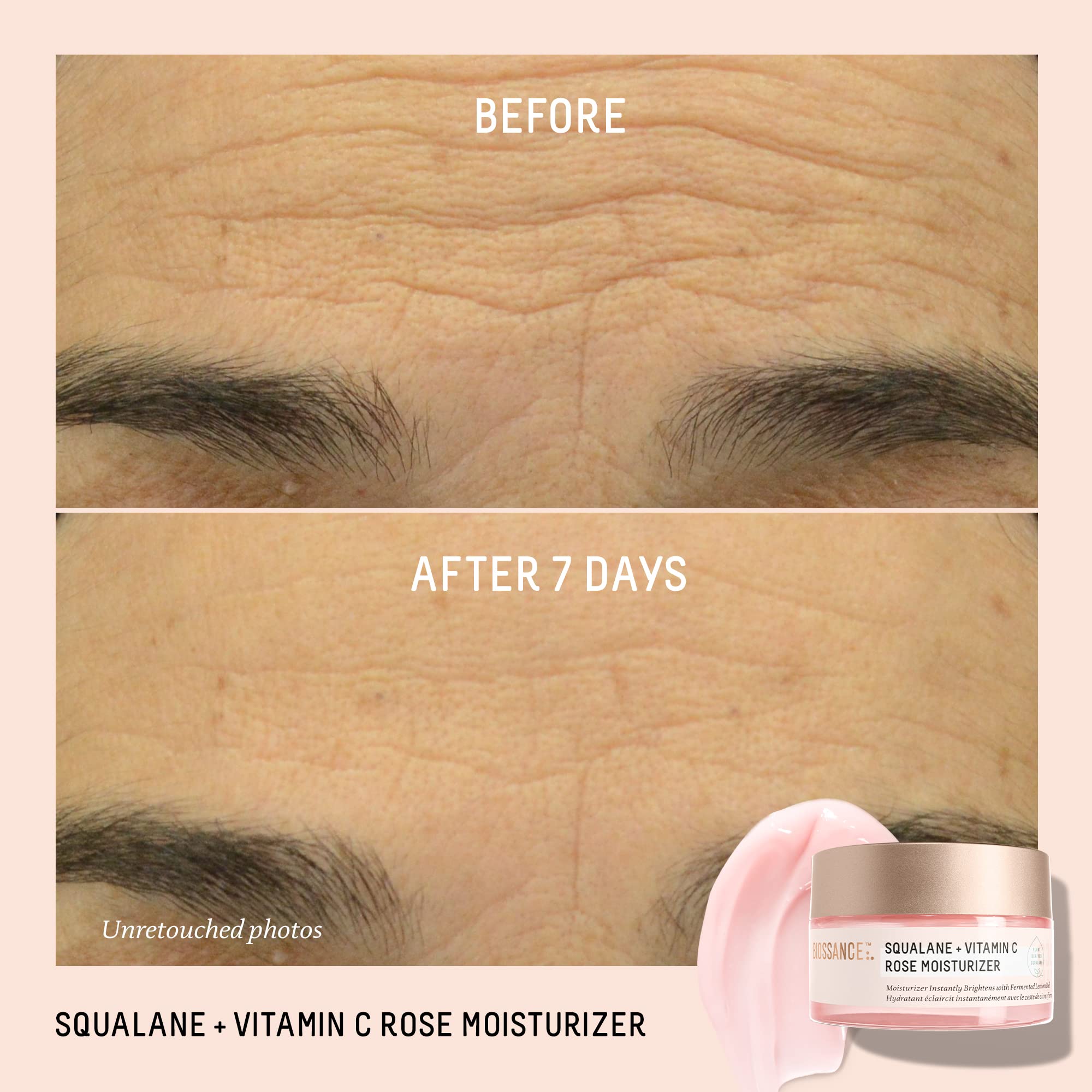 BIOSSANCE close-up label highlighting active ingredients and clean formula