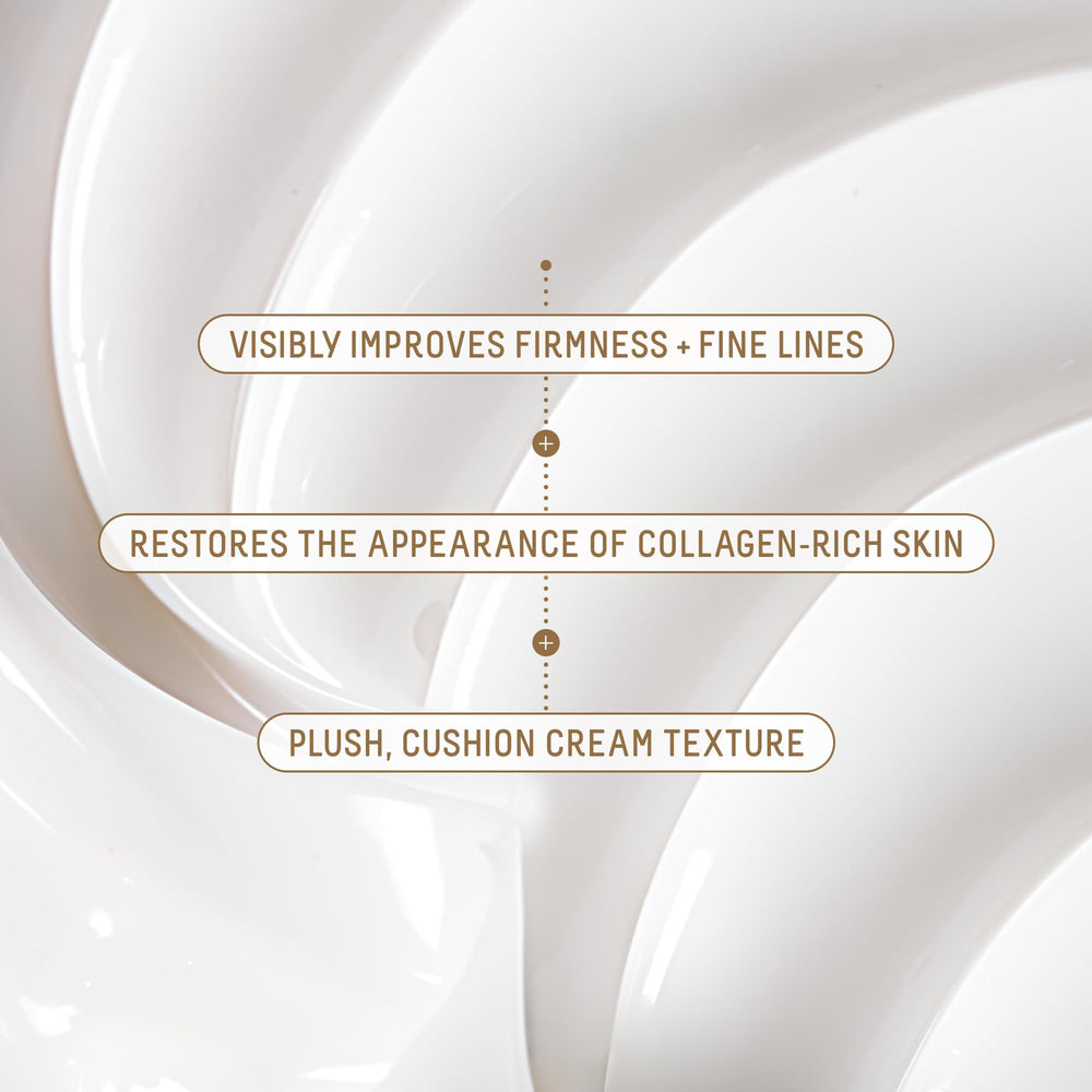 BIOSSANCE cream on face demonstration highlighting gentle finish and visible smoothing benefit