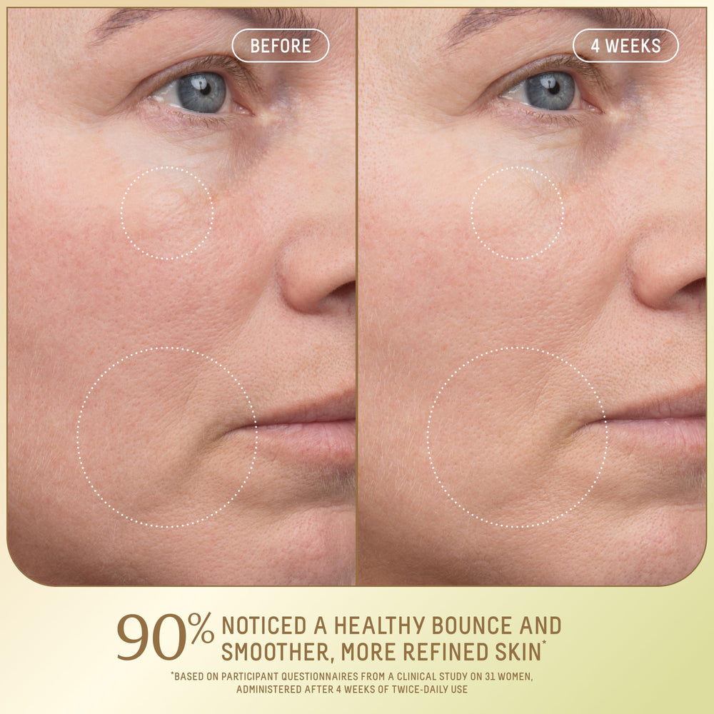 BIOSSANCE cream texture closeup showing lightweight smoothness for fast absorption benefit