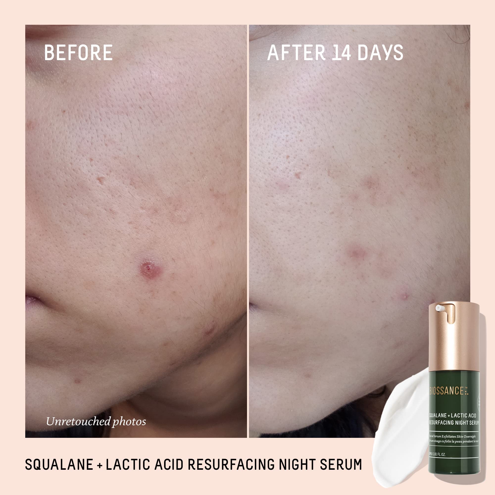 BIOSSANCE serum droplet texture close-up illustrating smooth absorption