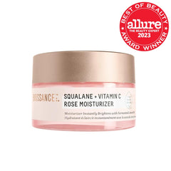 BIOSSANCE open jar showing smooth moisturizer texture for fast absorption