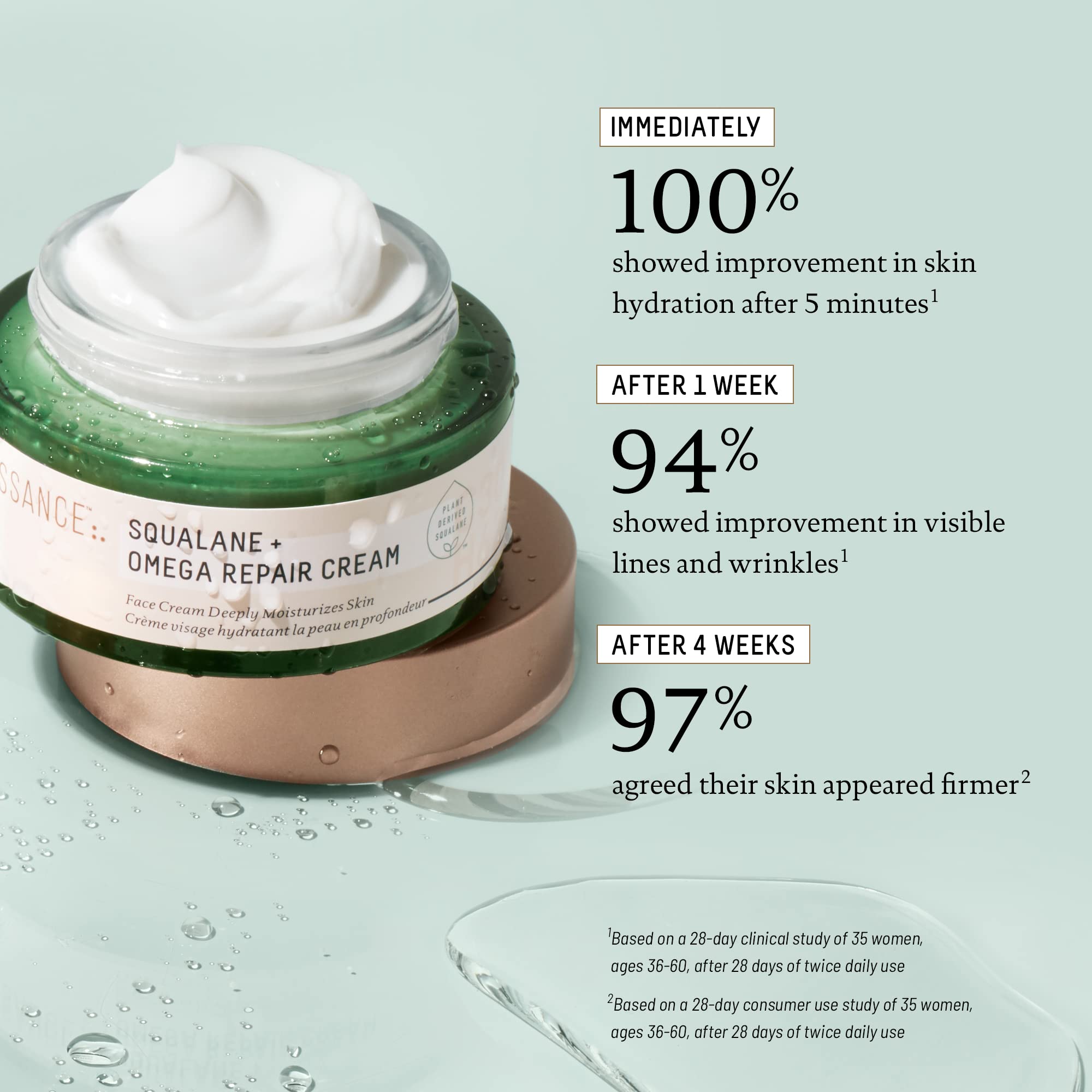 BIOSSANCE open jar revealing rich cream for deep moisture
