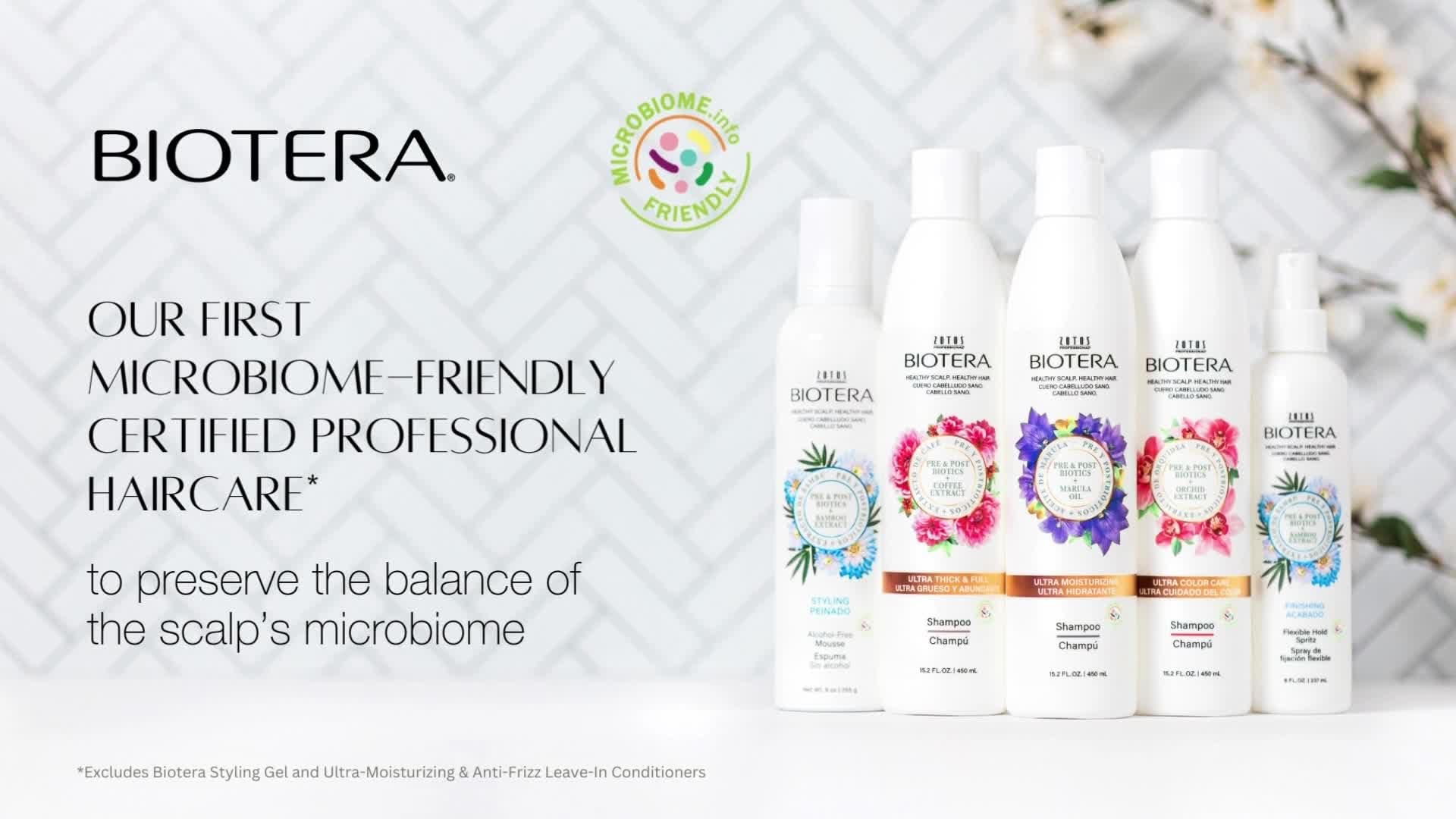 After-wash hair with shine and movement illustrating Biotera’s conditioning effect