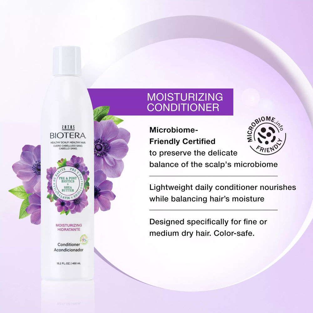 Biotera close-up label highlighting ingredients and microbiome-friendly benefit