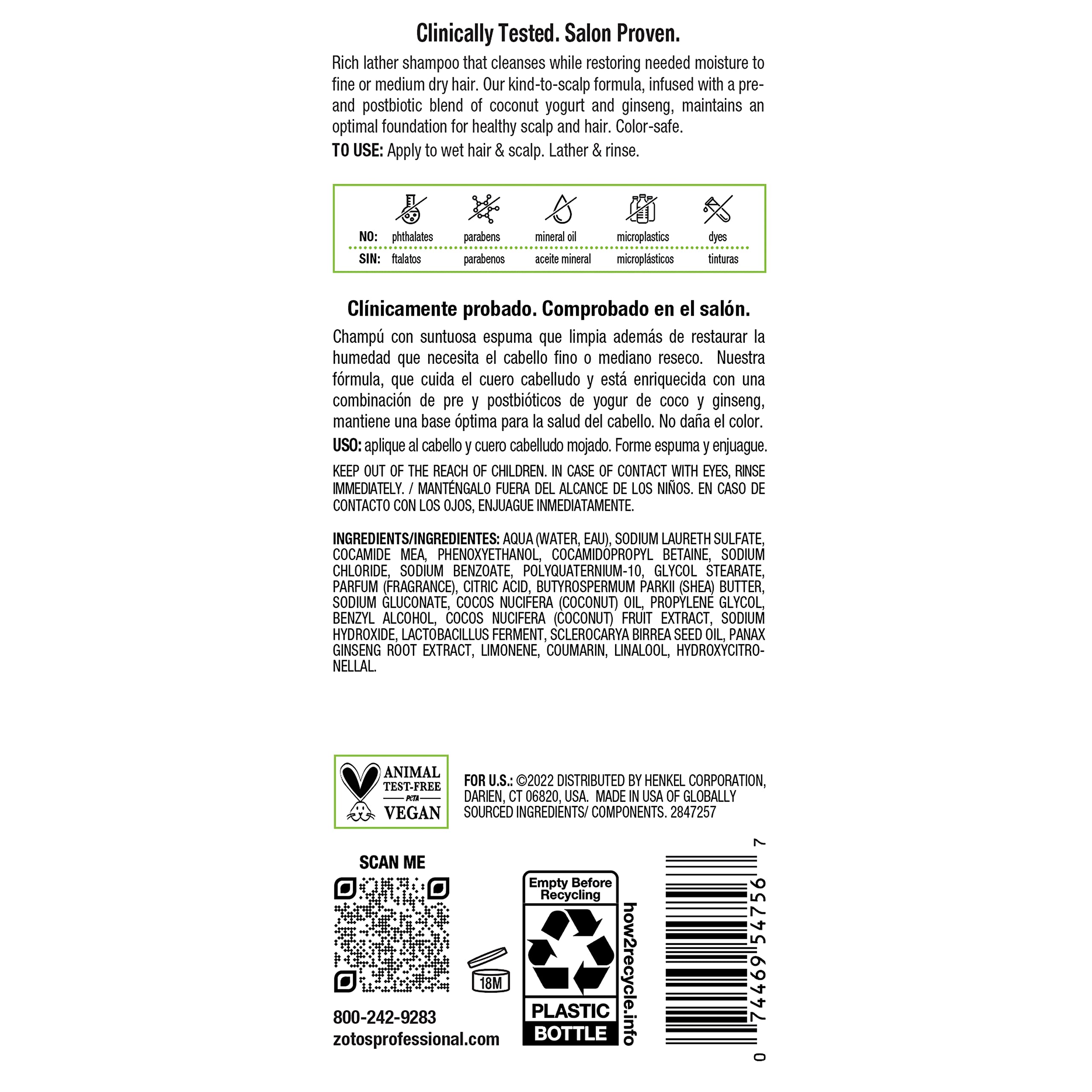 Label close-up on Biotera bottle showing microbiome-friendly and vegan claims