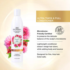 Biotera pump dispensing conditioner for easy, mess-free dosing