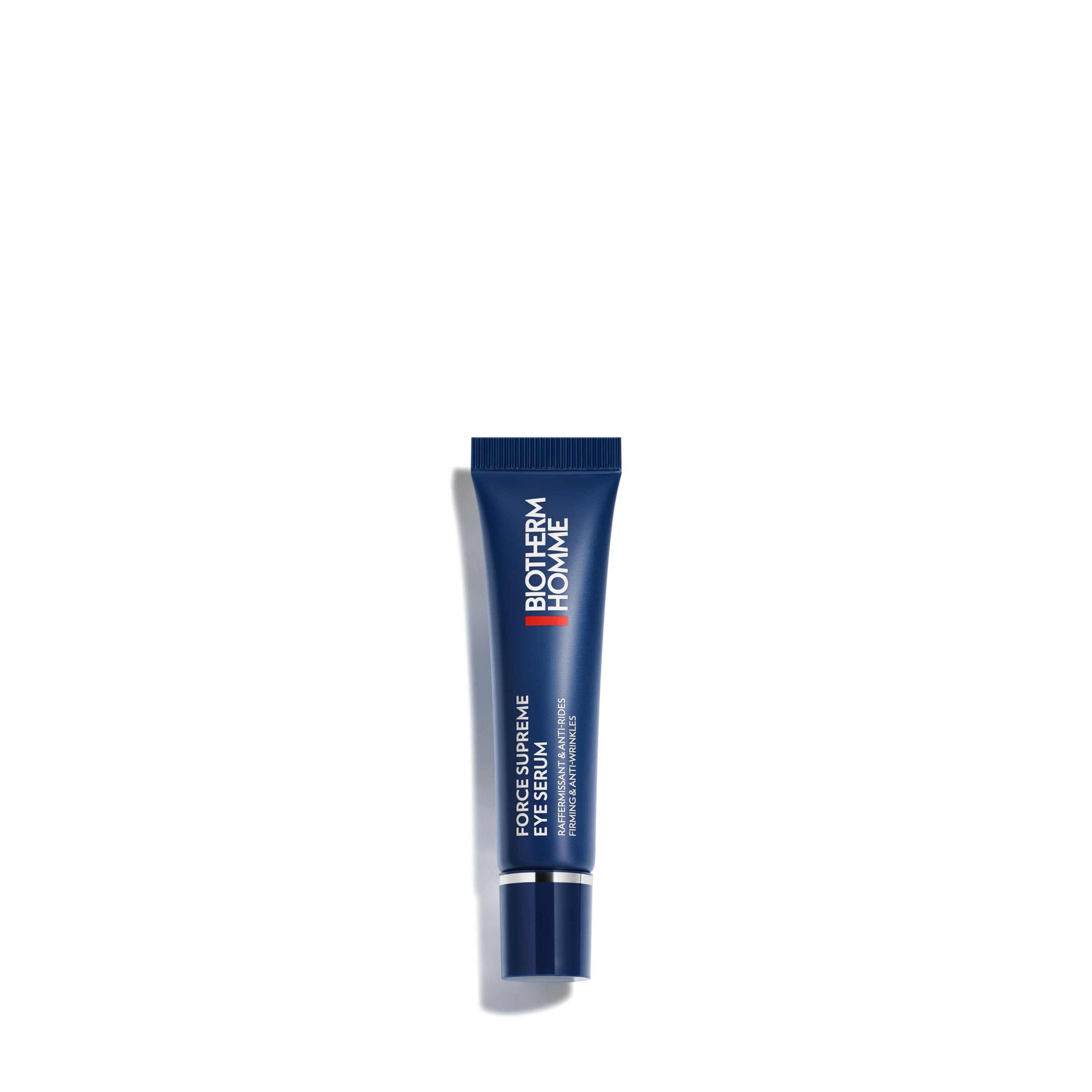 Biotherm Homme eye serum front tube shows compact size and targeted treatment