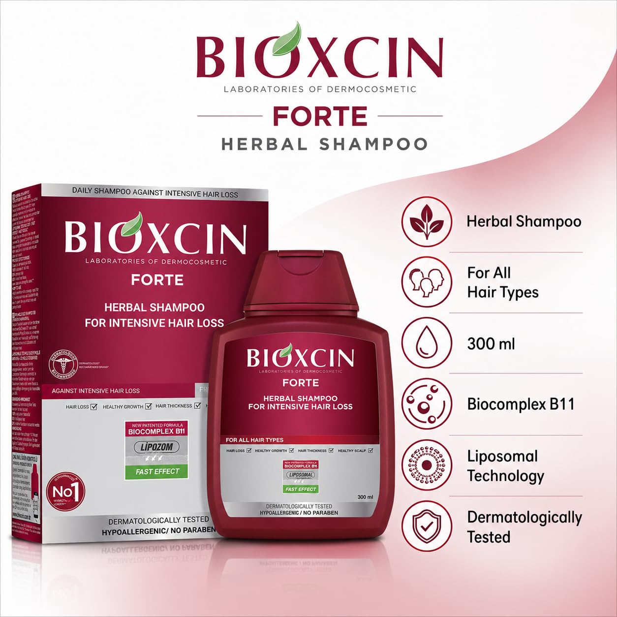 BIOXCIN dry hair styled and volumized showing improved texture benefit