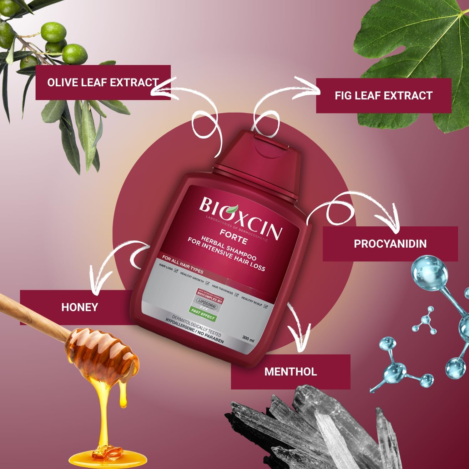 BIOXCIN travel-ready 300 ml bottle emphasizing portability benefit