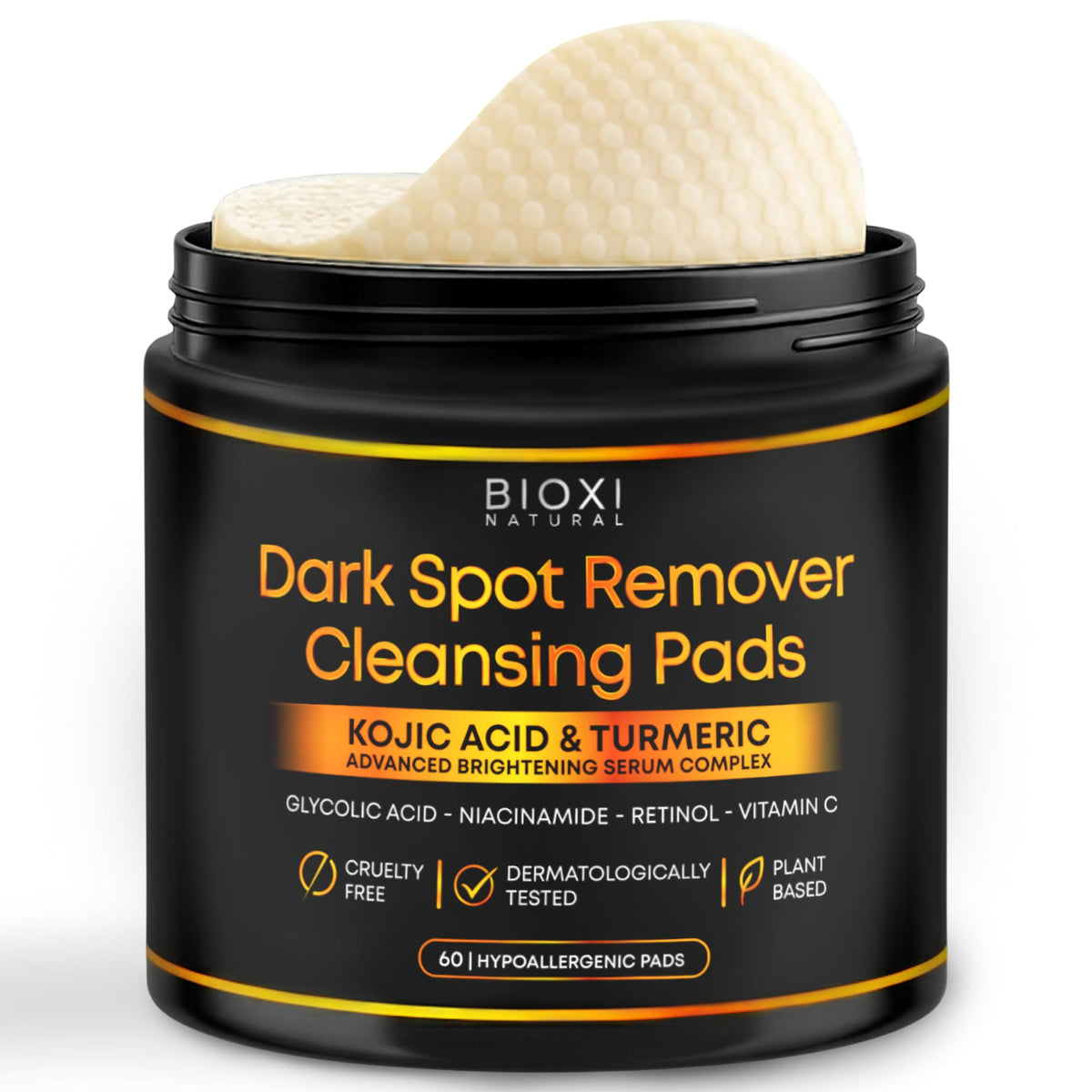 BIOXI front packaging showing pads and clear product benefits