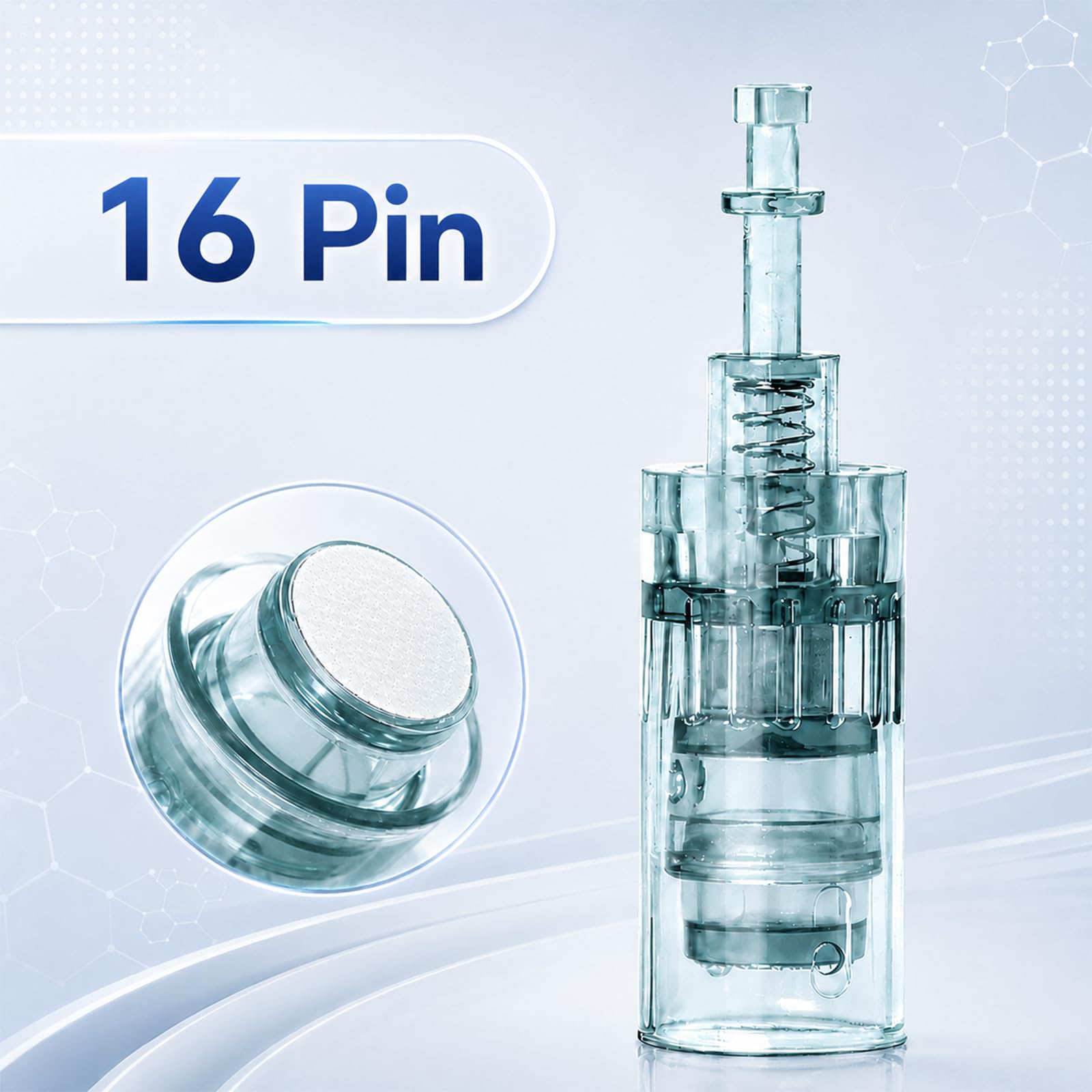Bird Here closeup of 16-pin needle tips, precise alignment for smooth performance