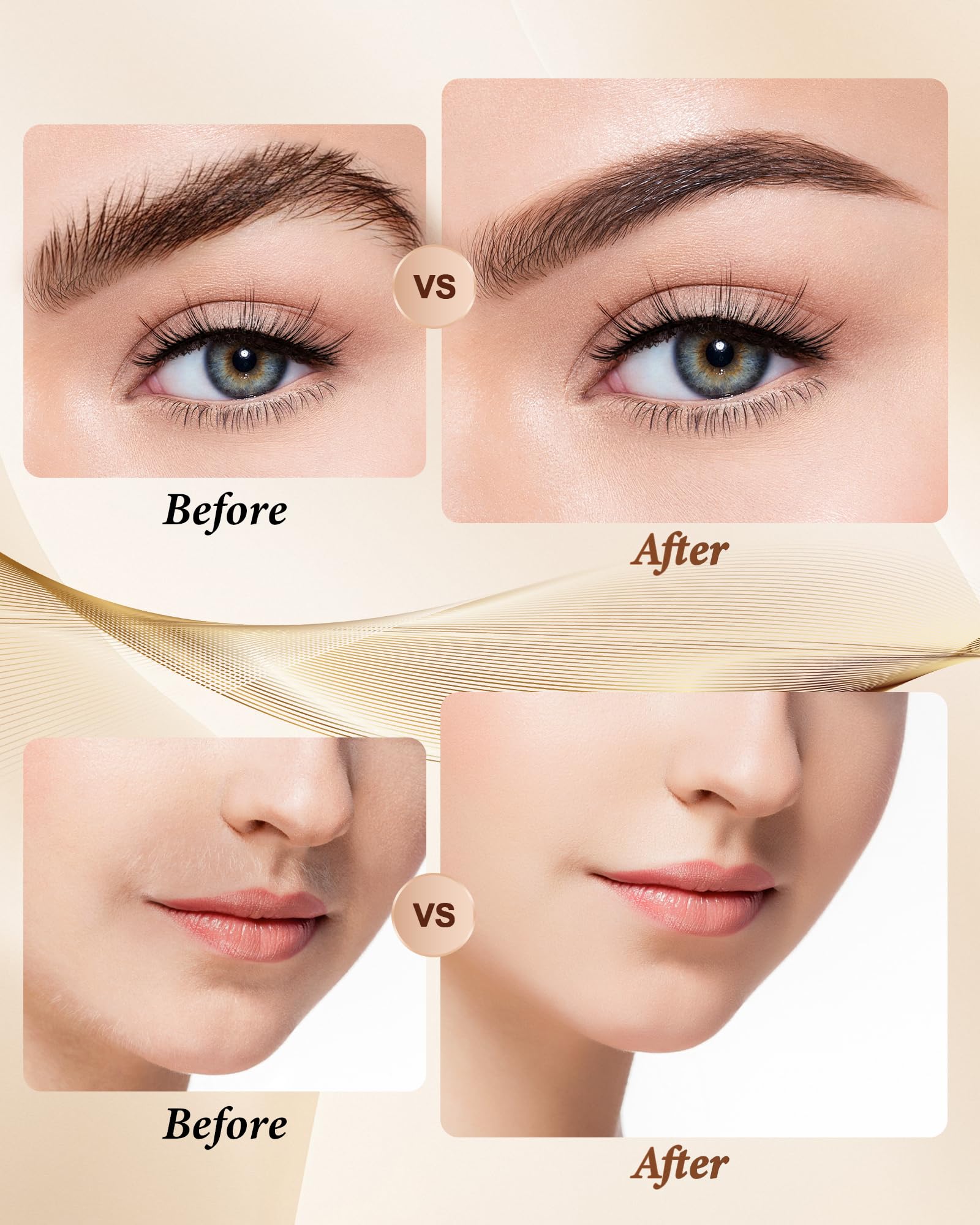 bissuuy before and after face view illustrating smoother skin and cleaner makeup base