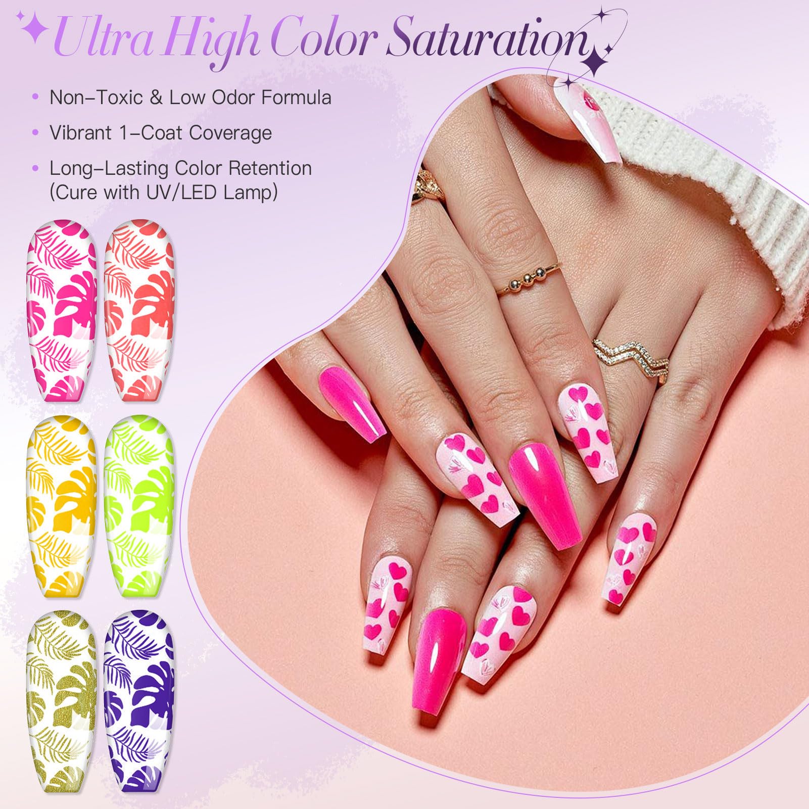 Biutee polish being lifted with stamper for precise pattern transfer