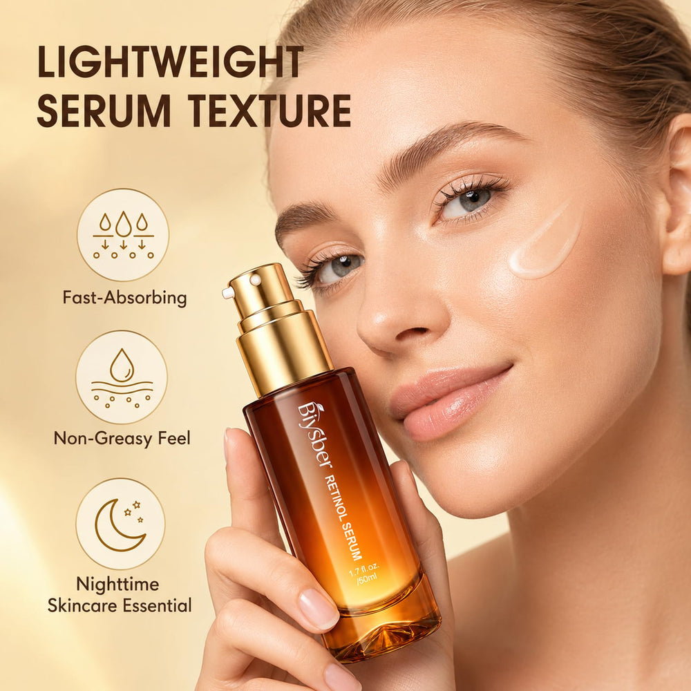 BIYSBER application on cheek demonstrating even spread and improved skin feel