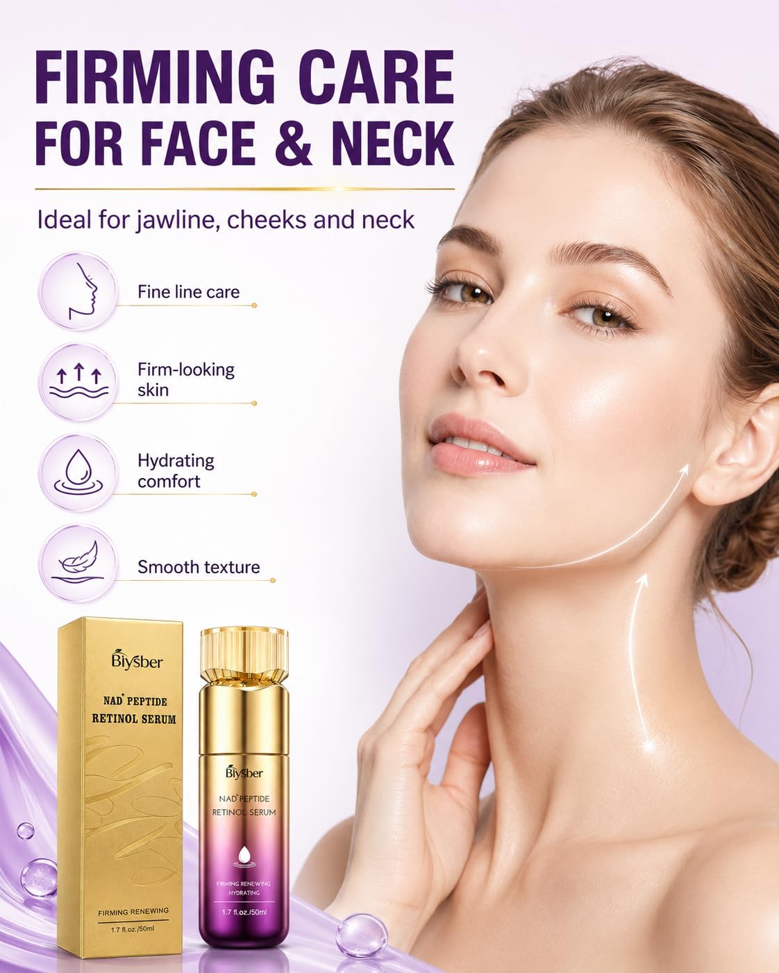 BIYSBER bottle staged in bathroom routine for easy layering