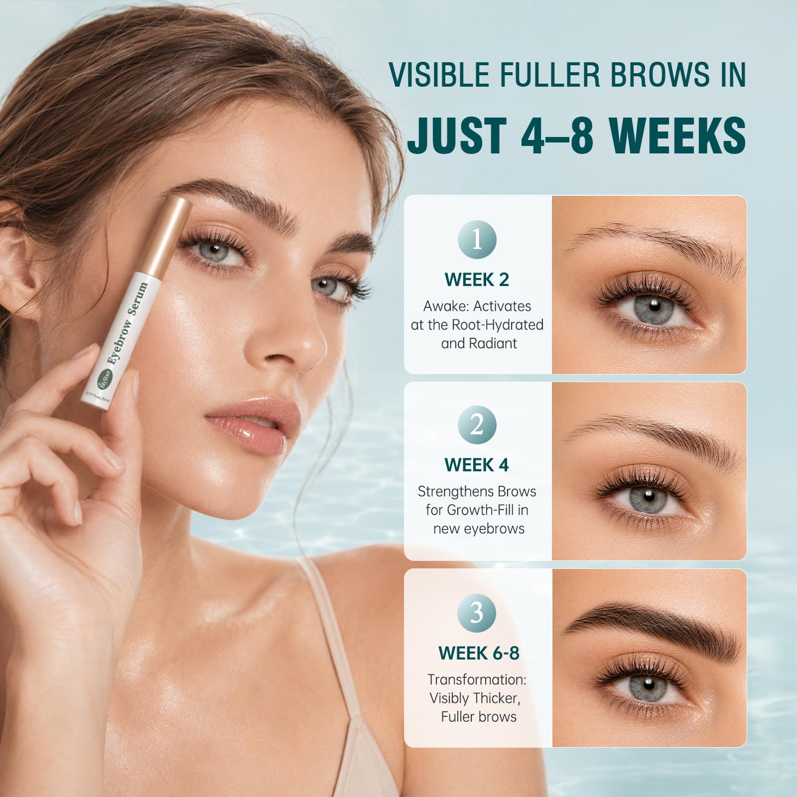 BIYSBER close-up of precision doe-foot applicator for accurate brow application