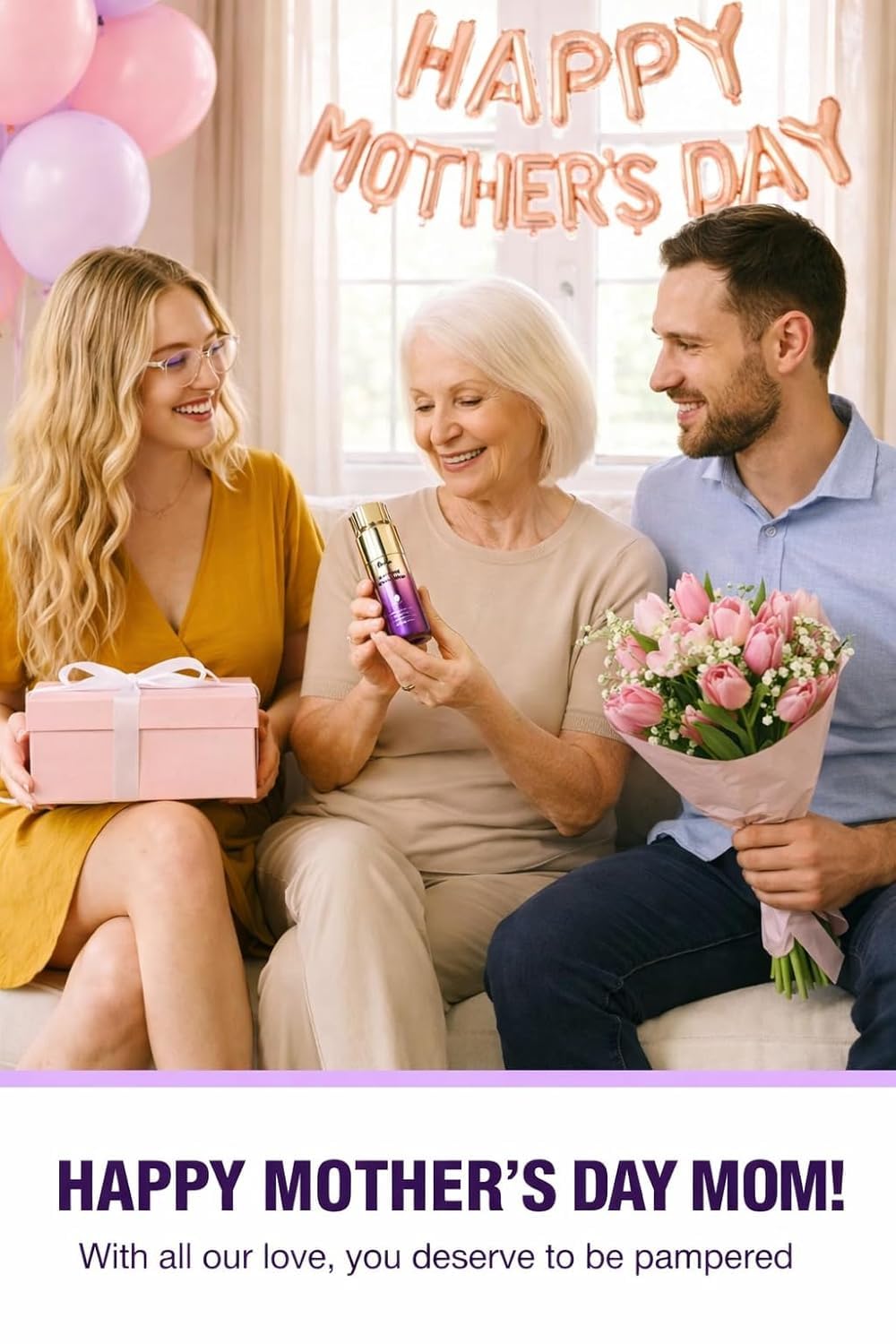 BIYSBER lifestyle shot of woman using serum before makeup