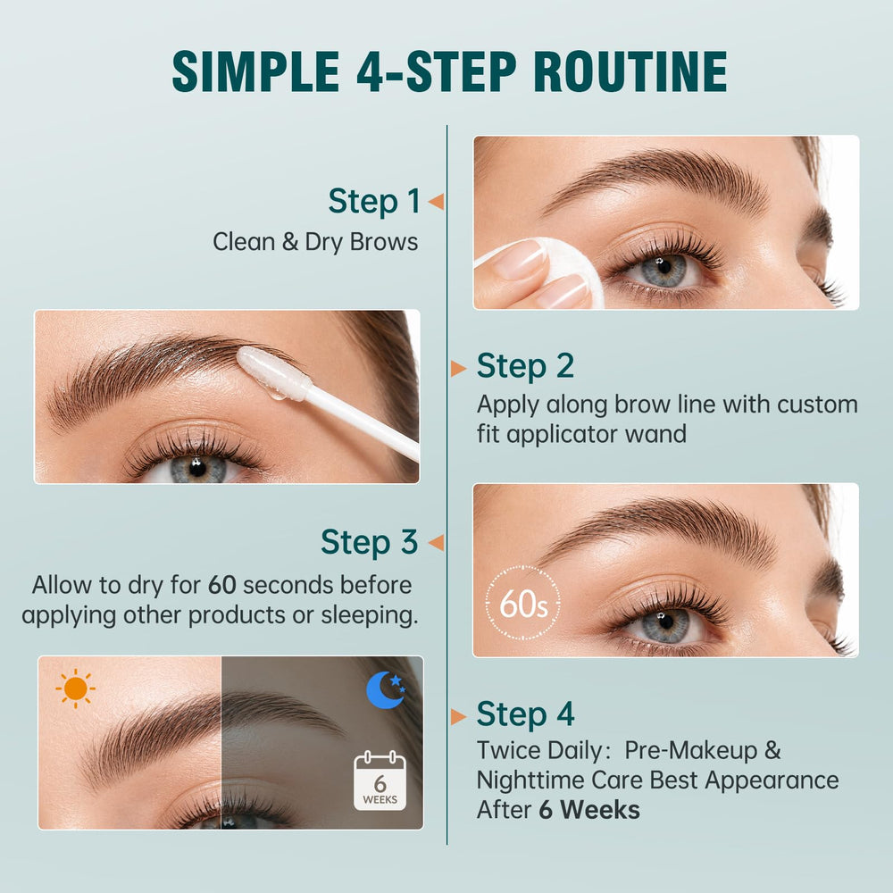 BIYSBER applicator tracing brow line demonstrating controlled, mess-free use