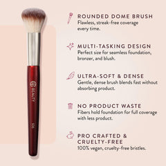 BK BEAUTY 106 bristle close-up showing dense vegan fibers for smooth finish