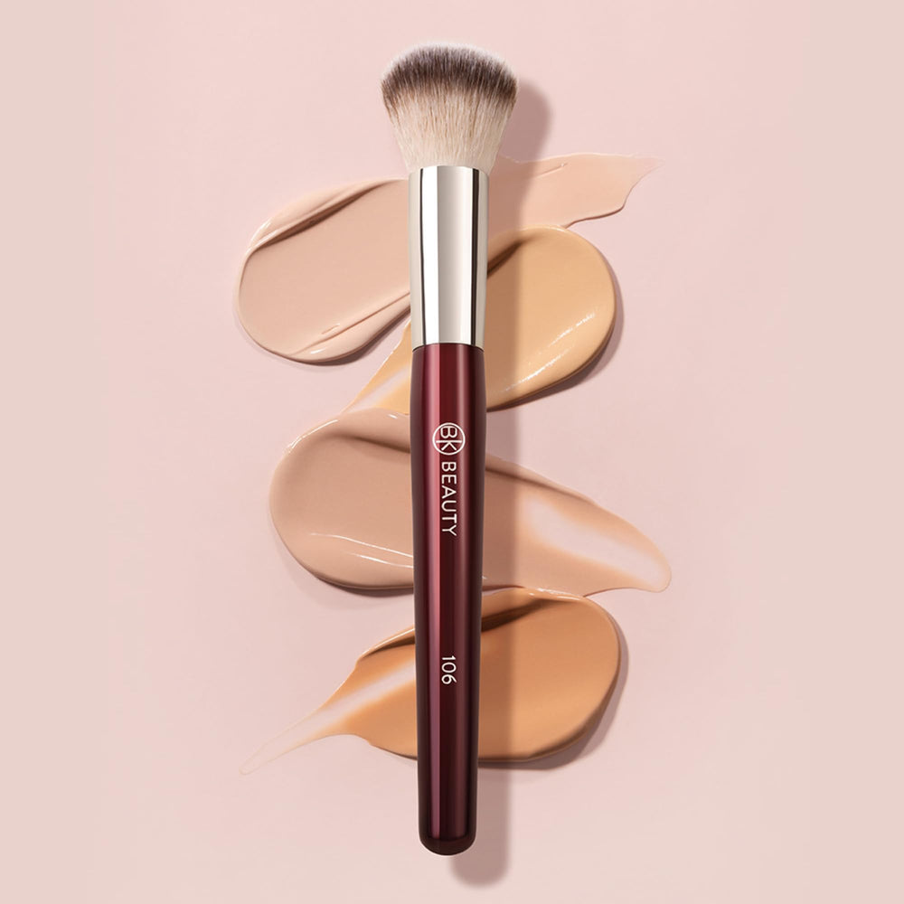 BK BEAUTY 106 on vanity with cosmetics to show everyday kit-ready convenience
