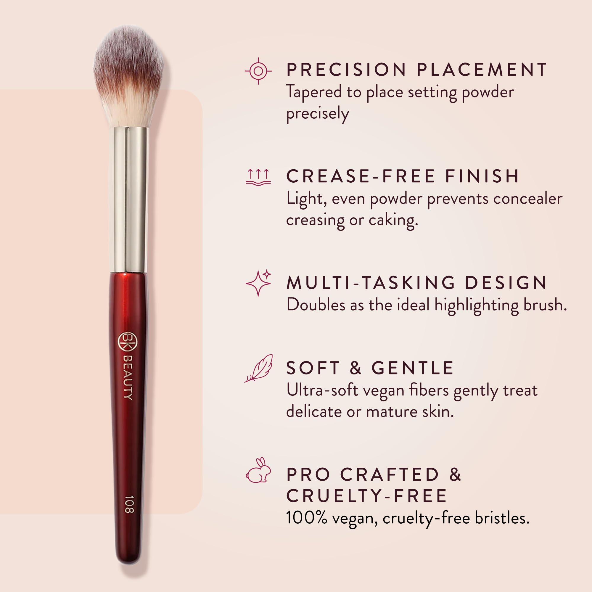 BK BEAUTY close-up of ultra-soft bristles highlighting gentle finish
