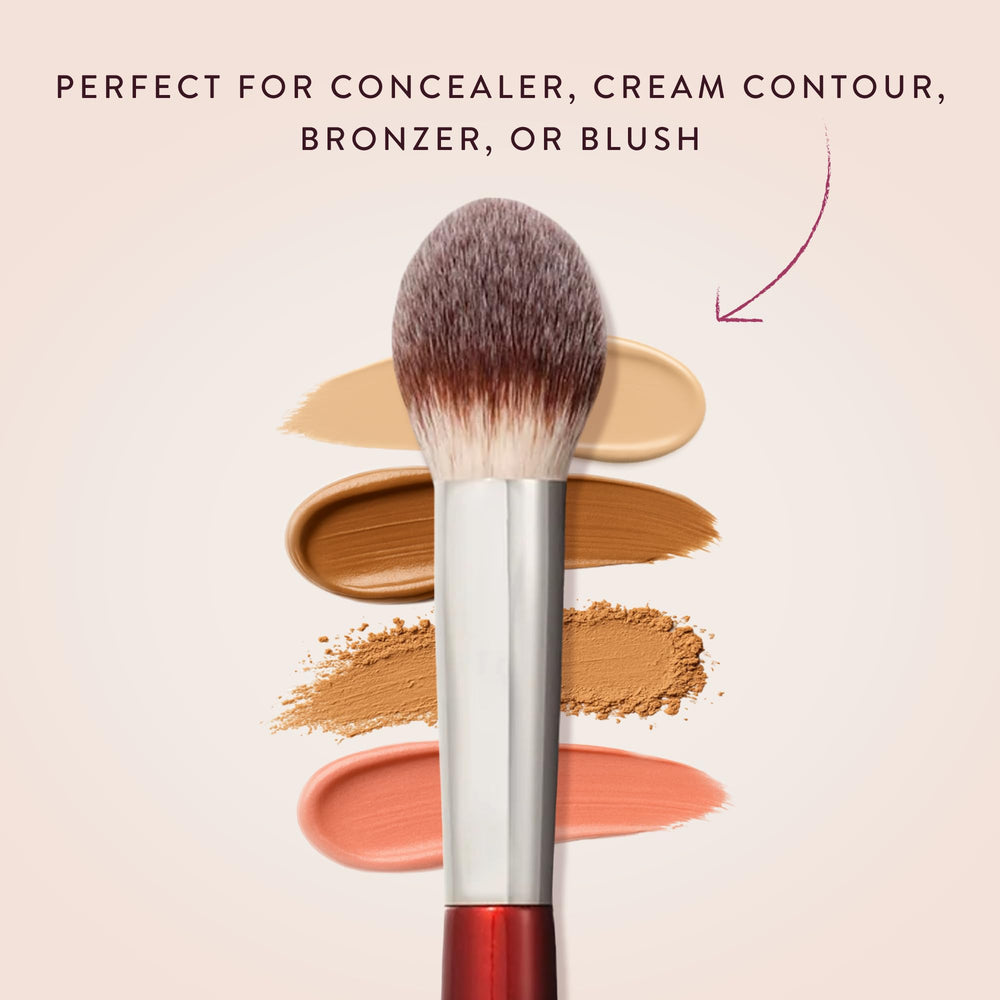 BK BEAUTY 110 in use under eye demonstrating even concealer application