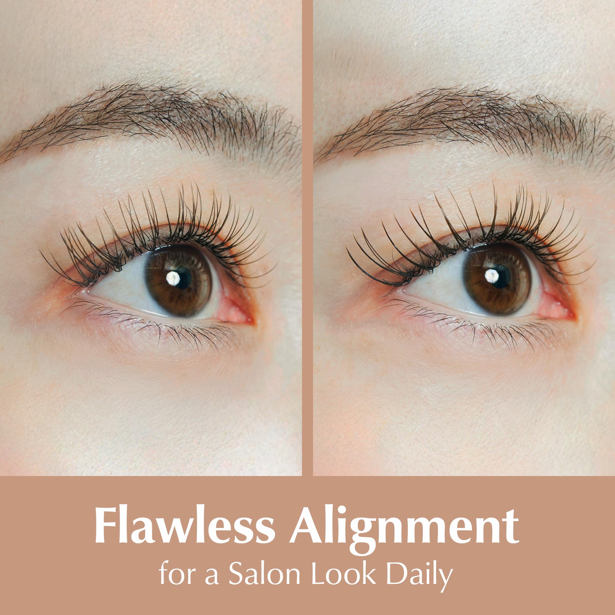 BL Lashes before and after lashes, improved alignment and longevity benefit