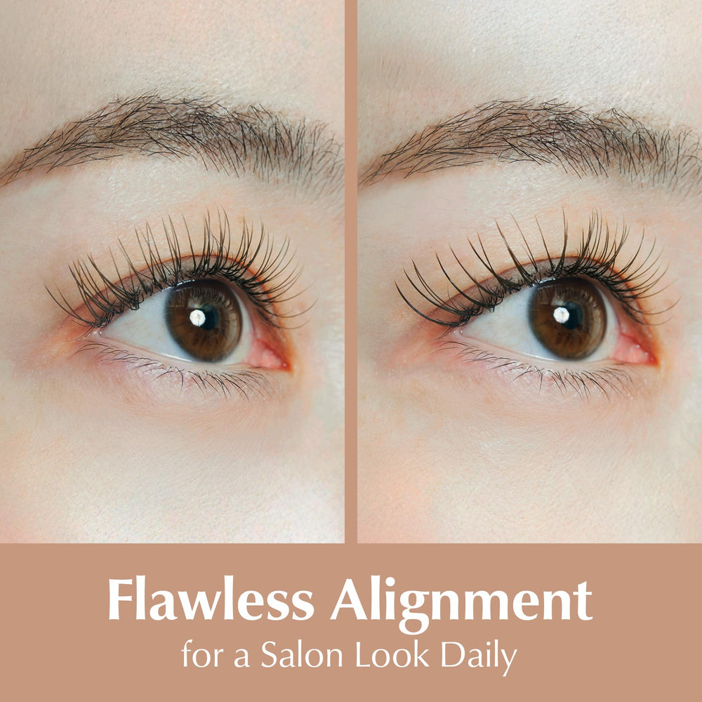BL Lashes before and after lashes, improved alignment and longevity benefit