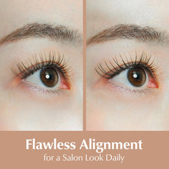 BL Lashes before and after lashes, improved alignment and longevity benefit