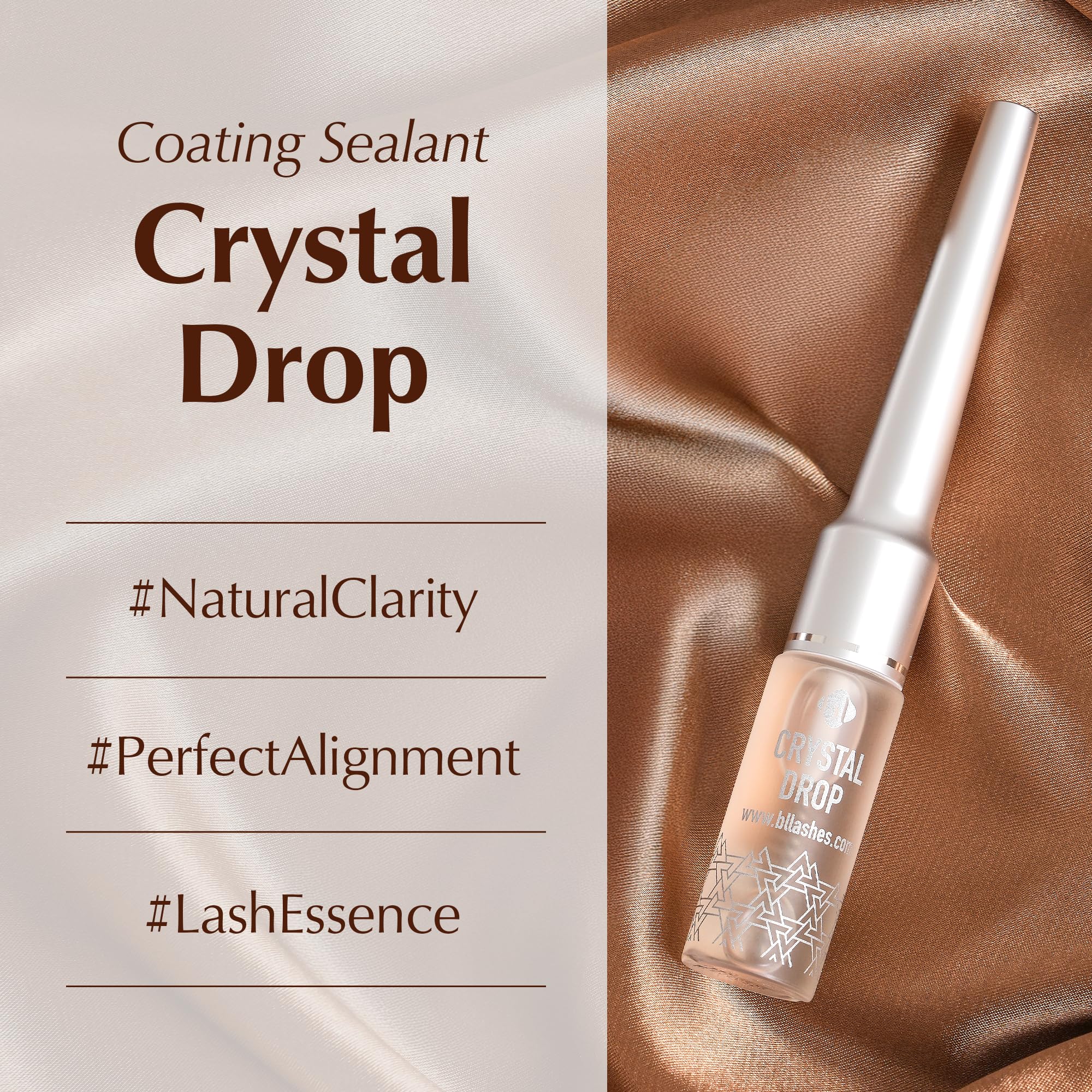 BL Lashes brush applicator close-up, precise application benefit