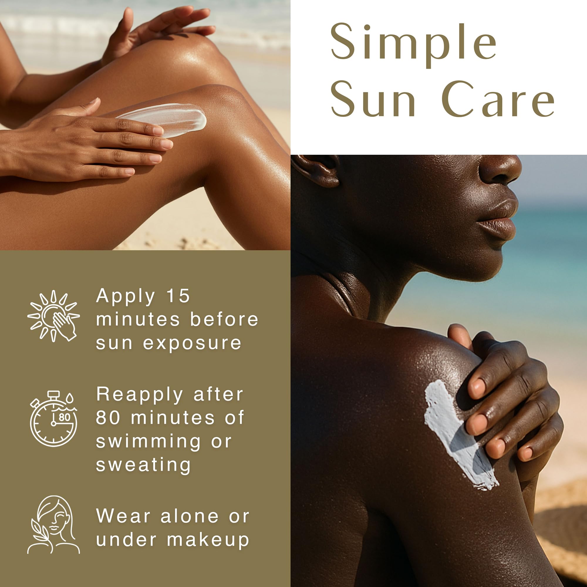 Black Girl Sunscreen label detail displaying ingredient transparency benefit