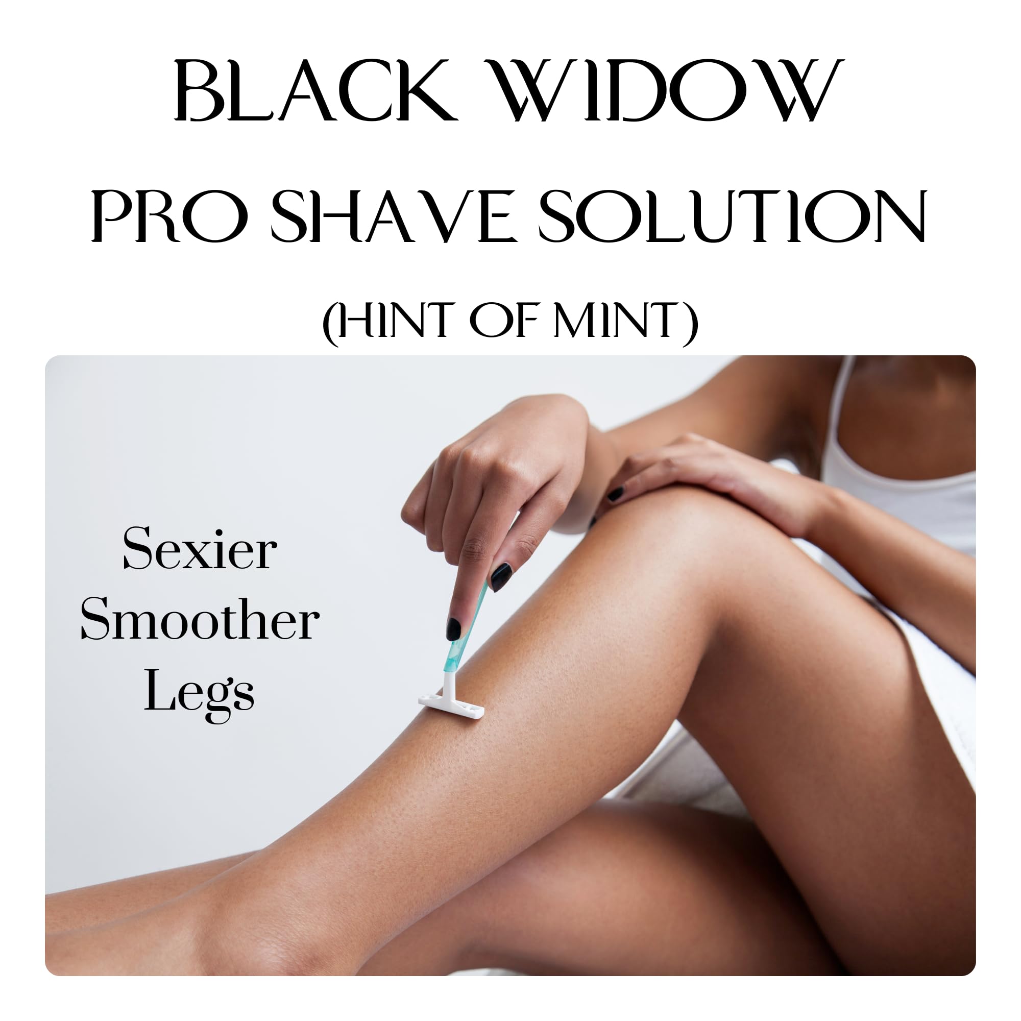 Black Widow on bathroom counter showing tidy, quick grooming routine