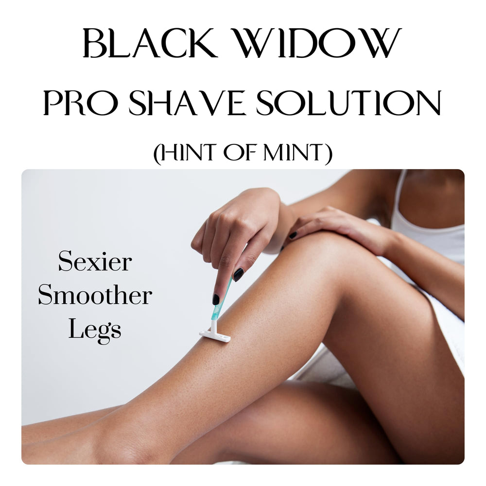 Black Widow on bathroom counter showing tidy, quick grooming routine
