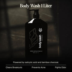 Black Wolf face wash tube top view emphasizes travel-ready size