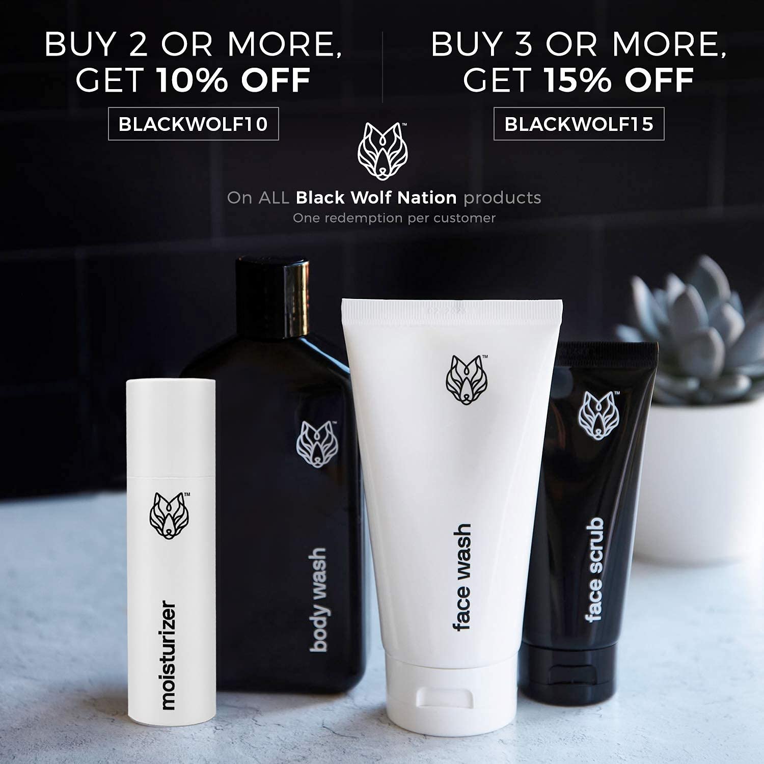 Black Wolf gel inside toiletry bag showing travel-friendly convenience