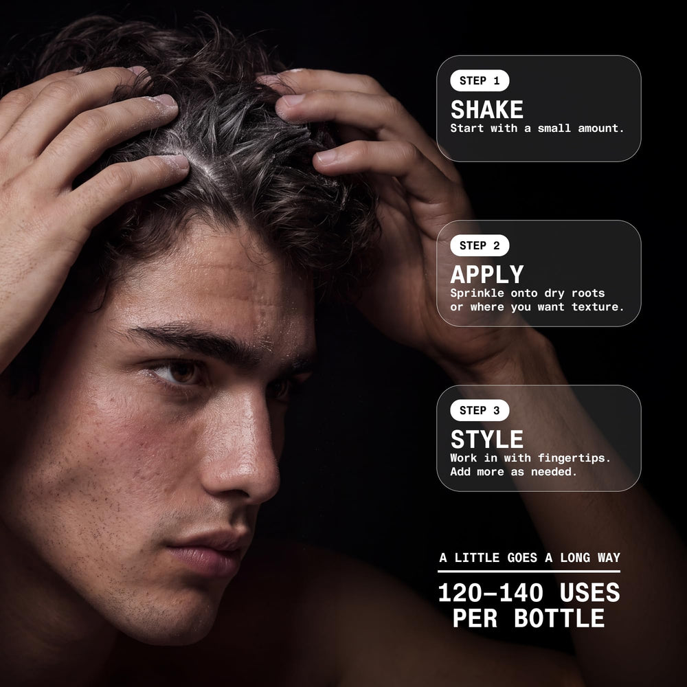 BlackMask application at roots with fingertips for instant lift benefit