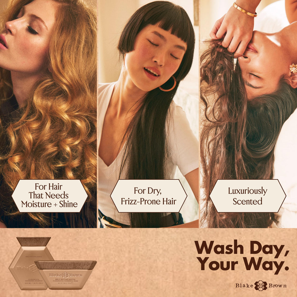 BLAKE BROWN on bathroom shelf showing daily routine and elegant display