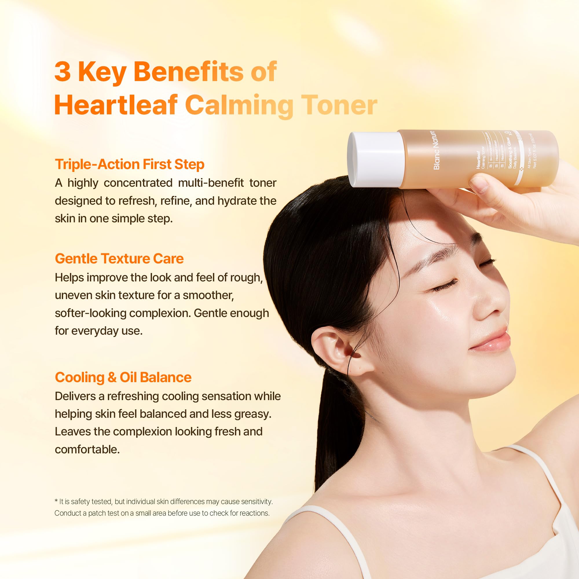 BLANC NATURE heartleaf extract visual highlighting soothing skin support