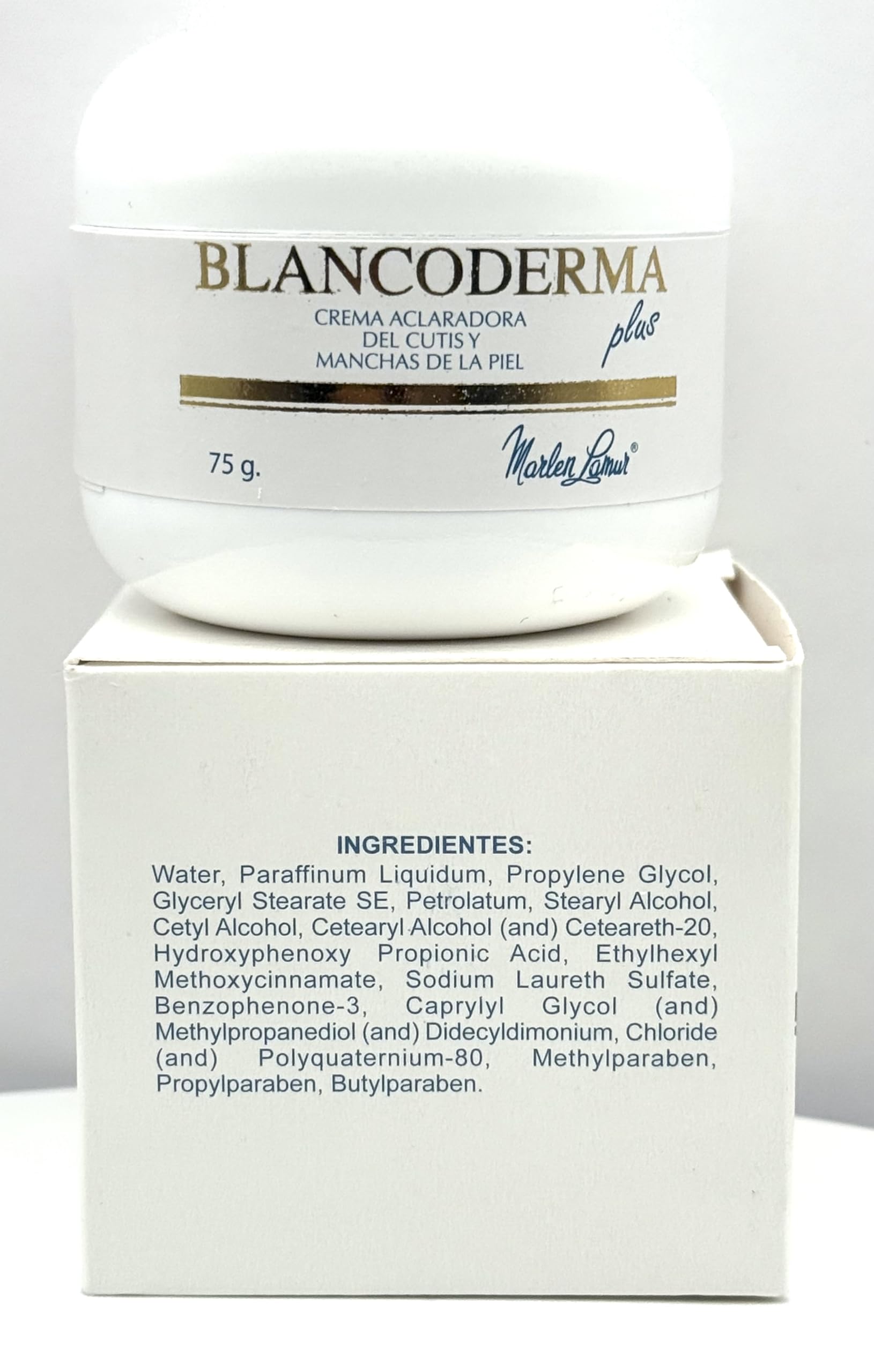 Generic Blancoderma Plus applied to facial skin in a bathroom setting demonstrating targeted spot treatment benefit