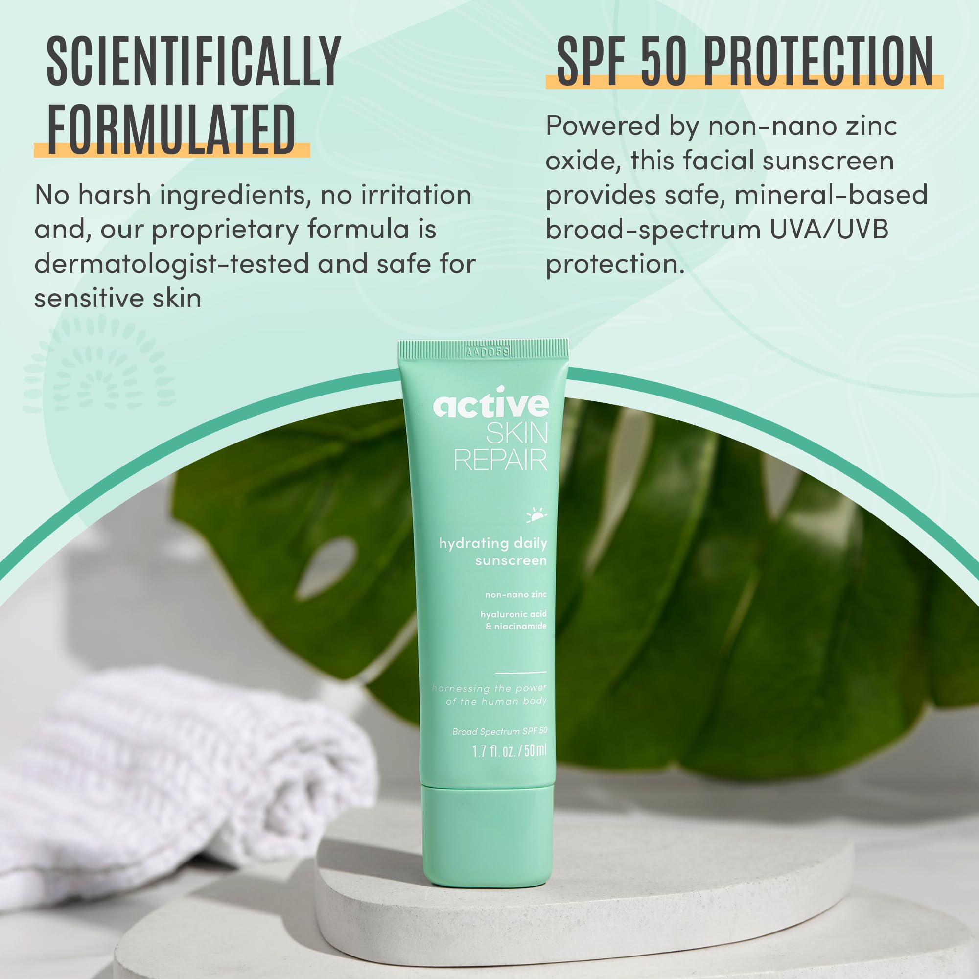 BLDG ACTIVE being applied on cheek for even mineral coverage