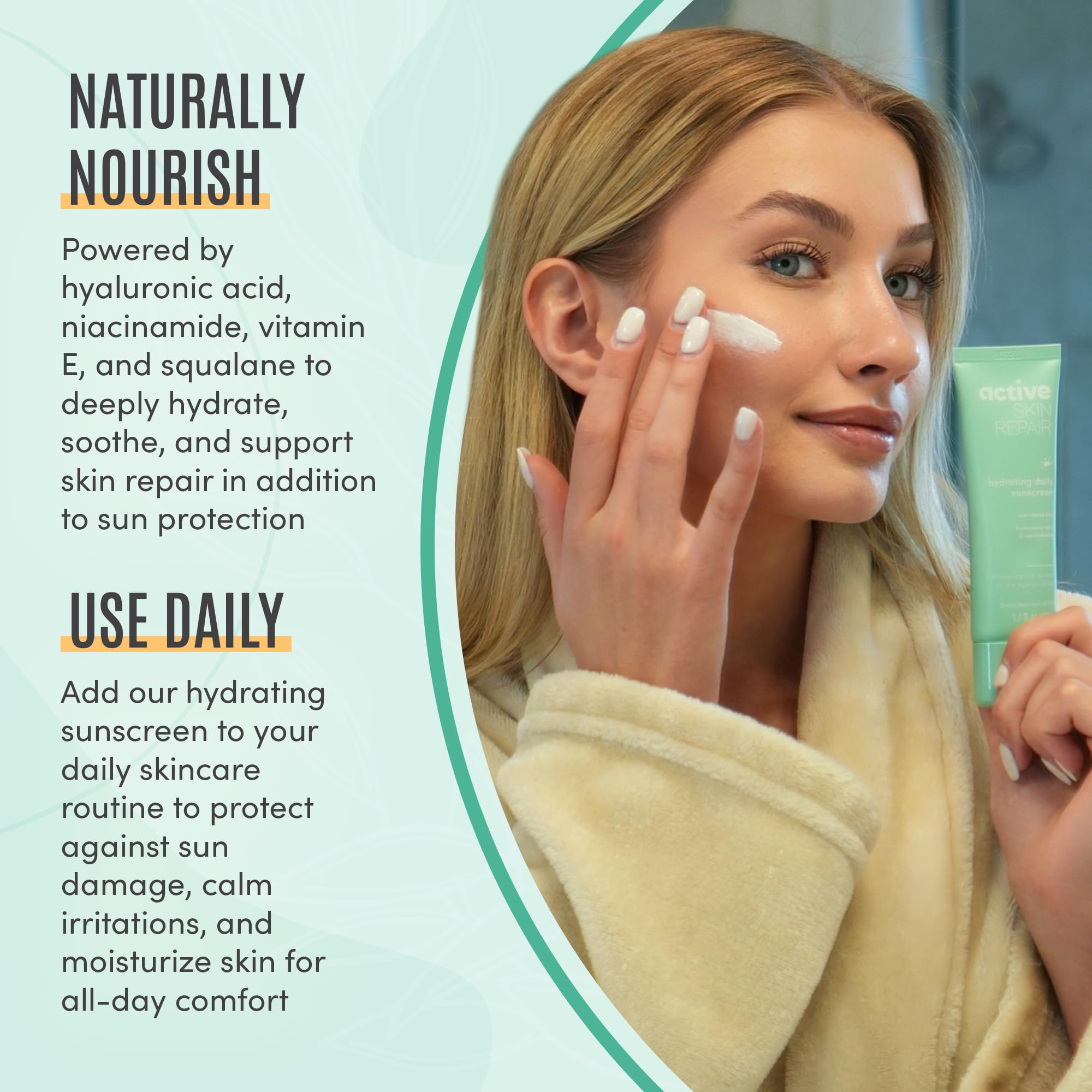 BLDG ACTIVE ingredient concept showing hyaluronic acid and niacinamide